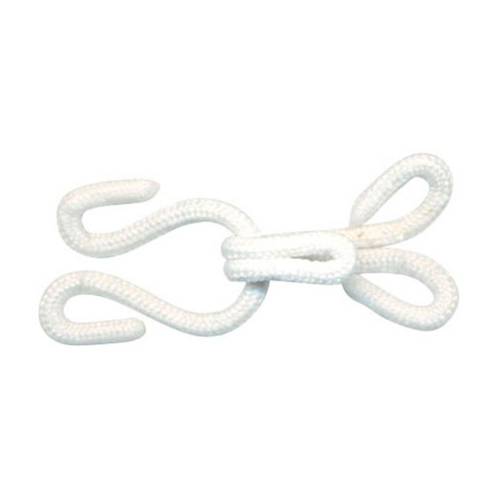 10 crochets fourrure ganse blanc