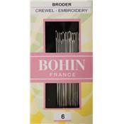 Aiguilles à broder Bohin n°6