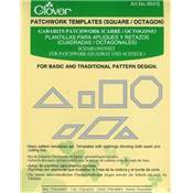 Gabarits patchwork carré, octogone, triangle Clover 494/s