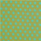 Tissu Kaffe Fassett pois bleu fond vert - PWGP070POND par 10cm