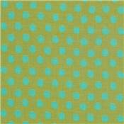 Tissu Kaffe Fassett pois bleu fond vert - PWGP070POND par 10cm