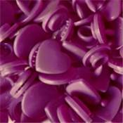 20 Pressions résine coeur violet -B28