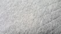 Tissu jersey matelassé gris chiné - par 10 cm