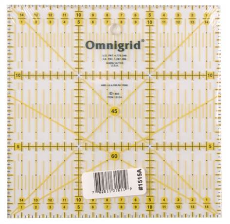 Règle de patch Omnigrid 15x15cm - 611306