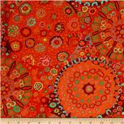 Tissu Kaffe Fassett Millefiore tomate par 10cm - 125GP92TOMAT