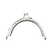 Fermoir porte monnaie nickelé argent 8cm