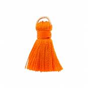 Mini pompon orange 2cm viscose rayonne