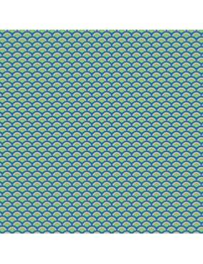 Tissu Jaipur de Makower UK - Ecailles vertes