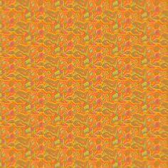 Tissu coton popeline orange " malabar" d'Odile Bailloeul