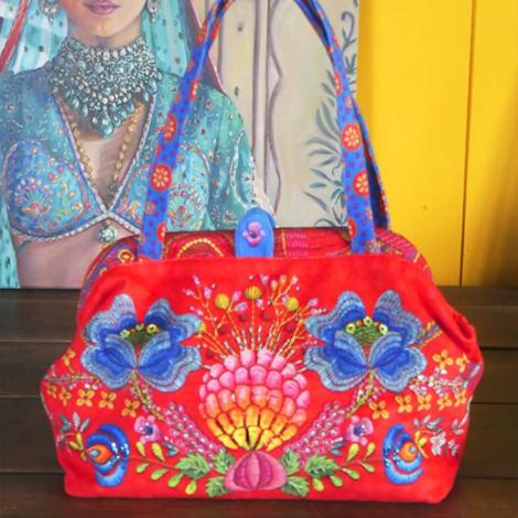 Kit  couture sac clic clac broderie - Odile Bailloeul