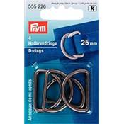 4 anneaux demi-lune 25mm vieilli - Prym 555228