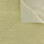 Tissu double gaze réversible pois jaune 140cm - par 10cm