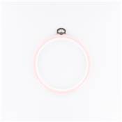 Cadre tambour plastique 13cm rose