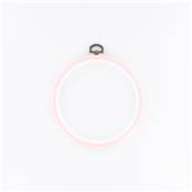 Cadre tambour plastique 13cm rose