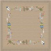 Kit nappe bord de mer toile bis - Le Bonheur des Dames 6028