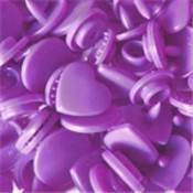 20 Pressions résine coeur lilas -B56