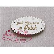 Bouton bois peint petit nécessaire de Patch