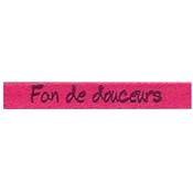 Ruban satin message "Fan de douceurs"