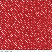 Tissu Red Paper Dolls Dots par 10cm - C4355P