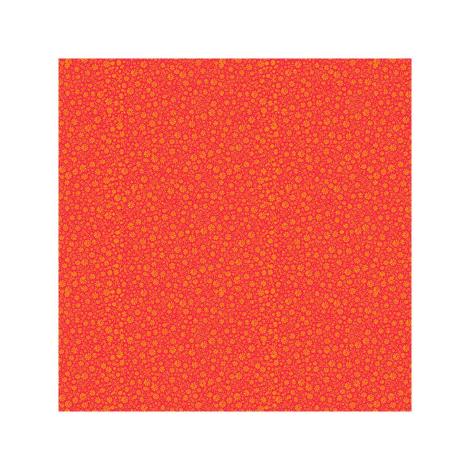 Tissu coton popeline orange "goa" d'Odile Bailloeul