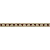 Galon lin pois chocolat 11mm