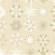 Tissu noel flocons fond creme 1796/Q