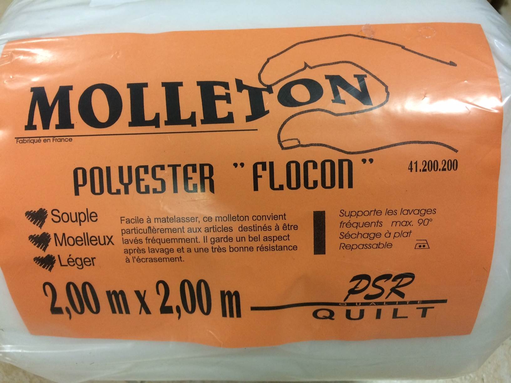 Molleton Flocon PSR Quilt 2x2m