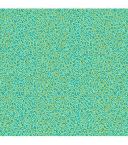 Tissu coton popeline vert "goa" d'Odile Bailloeul