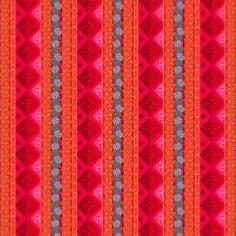 Tissu coton popeline orange "Séville" d'Odile Bailloeul