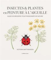 Livre insectes et plantes en peinture à l'aiguille