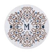 Monogramme aux Brandebourg, Couleur: Rose