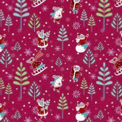 Tissu coton de noël Odile Bailloeul par 10 cm