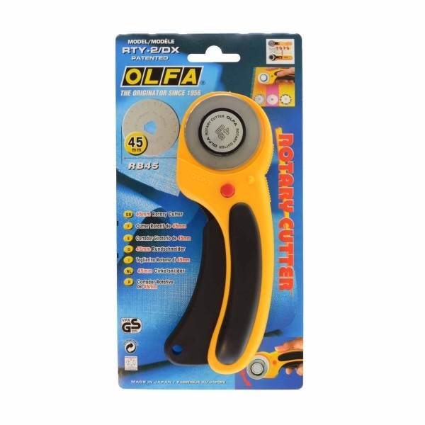 Cutter rotatif OLFA 45mm ergonomique sécurisé