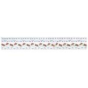 Dentelle ruban fleurs - blanc - 20mm