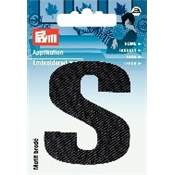 Lettre S - pièce thermocollante noir