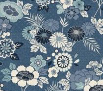 Tissu Indigo floral montage -2150/LCB