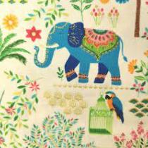 Tissu collection Jaipur de Makower UK - Scène éléphant