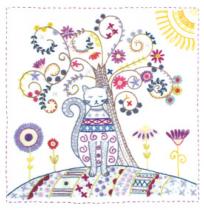 Vie de chat - Mon arbre de vie - Kit broderie un chat dans l'aiguille 