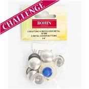 5 Boutons à recouvrir métal avec jeu de pose 18mm Bohin 90003