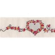 Galon guirlande de coeur, Dim: 1 m