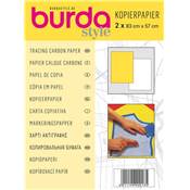 Papier carbone Burda jaune et blanc 83 x 57cm