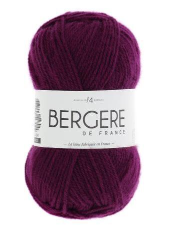 Laine barisienne de bergère de France coloris prune