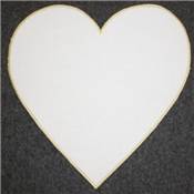 Coeur lugana blanc doublé , Couleur: Argent