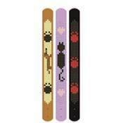 Lot de 3 bracelets motifs animaux, broderie diamants