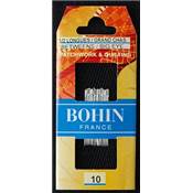 Aiguilles Bohin 1/2 longues - 10 grand chas Patchwork et quilting