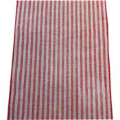 Bande lin rayures rouge et bis - 16cm
