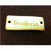 Bouton bois "Broderie"