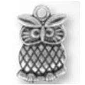 Charm's Hibou métal argenté