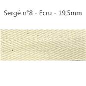 Sergé n°8 Ecru 19,5mm