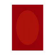 6 cartes et enveloppes fenêtre ovale rouge